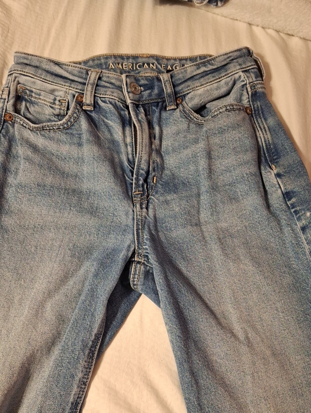 American Eagle Outfitters Washed Blue Straight Men’s Jeans